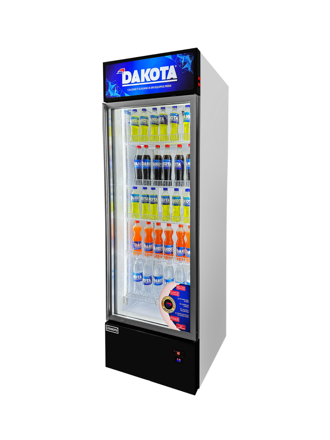 DKV-360FA | VISICOOLER  360L CON PUERTA DE MARCO DE ALUMINIO Y SISTEMA FAN&nbsp;COOLING